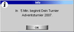 Turnierstart eins